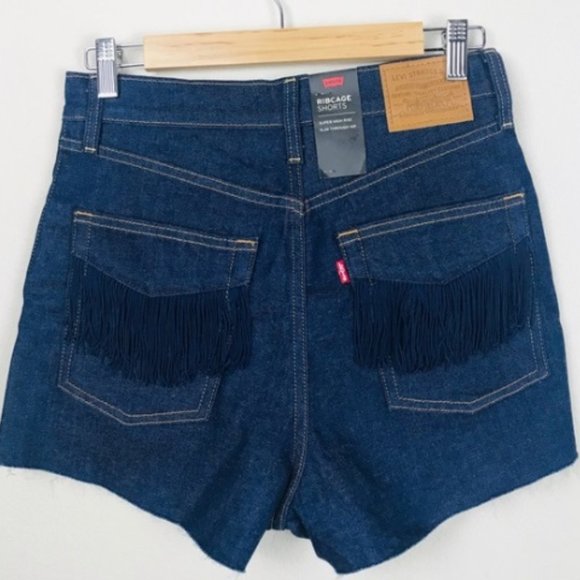 Levi's Wedgie Straight Jeans Women's Size 28 Fringe Pocket No Man's Land NWT - Picture 5 of 5